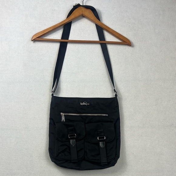 Kipling Black Terner Crossbody Bag with Front & Back Pockets Adjustable Strap - Picture 2 of 11